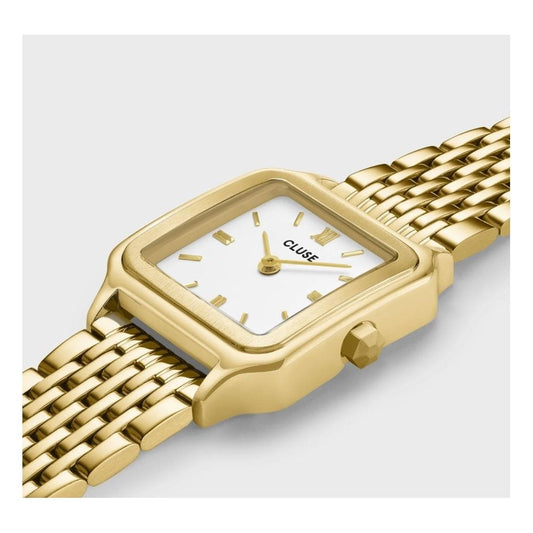 Gracieuse Petite, White Dial, Ladies Gold Stainless Steel Watch