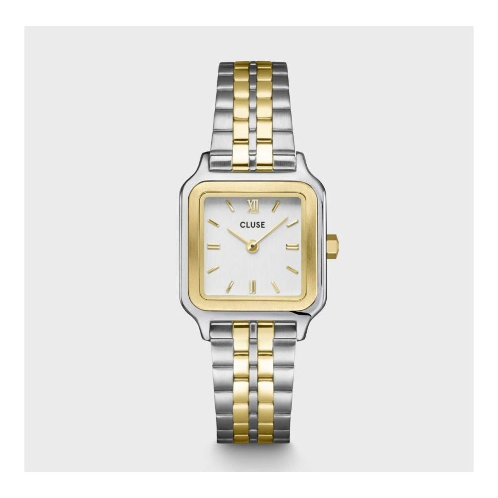 Gracieuse Petite, White Dial, Ladies Two-Toned Stainless Steel Watch