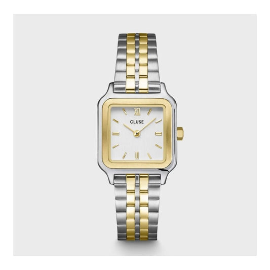 Gracieuse Petite, White Dial, Ladies Two-Toned Stainless Steel Watch