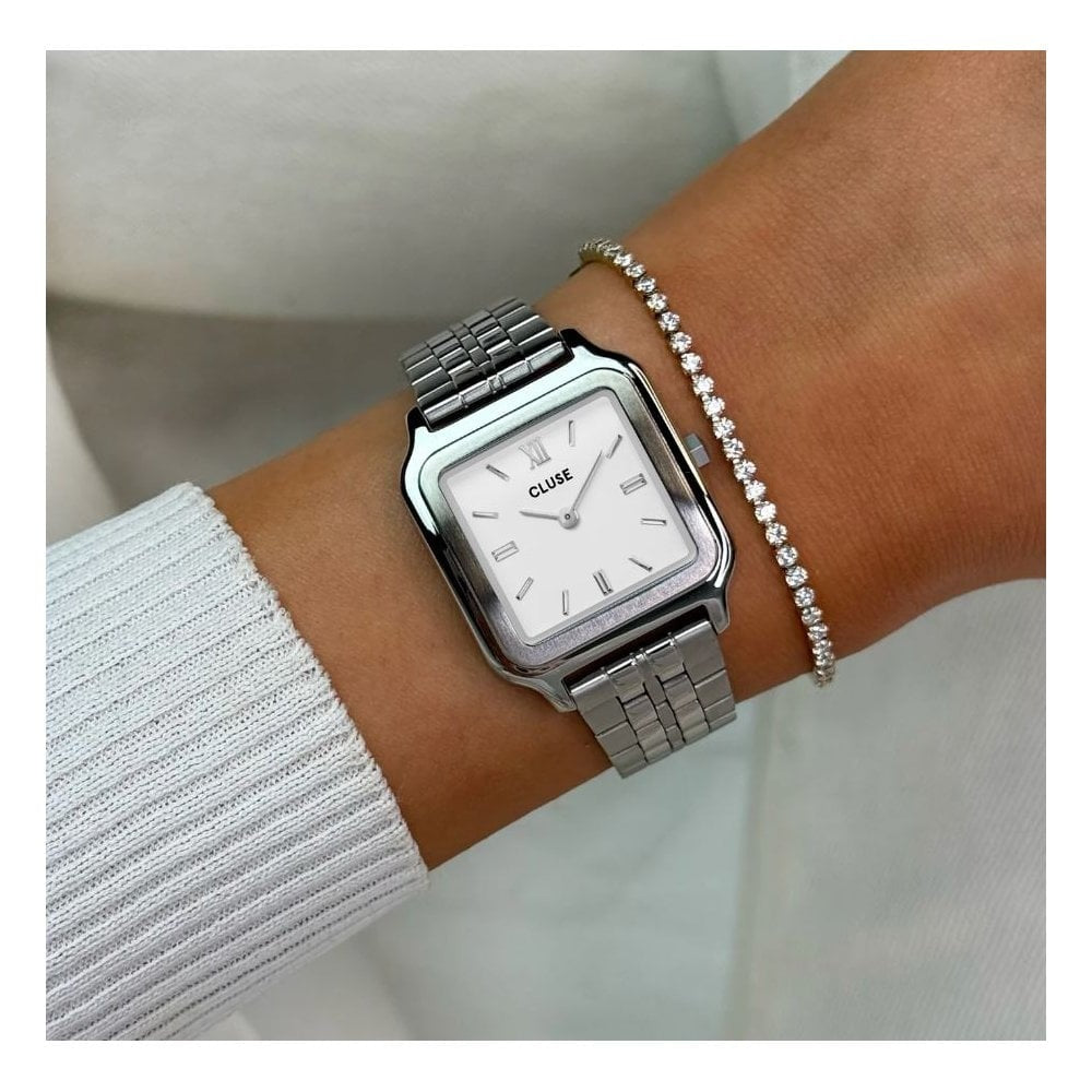 Gracieuse, White Dial, Ladies Stainless Steel Watch