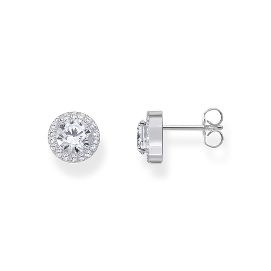 Thomas Sabo Sterling Silver Halo Stud Earrings with White Zirconia