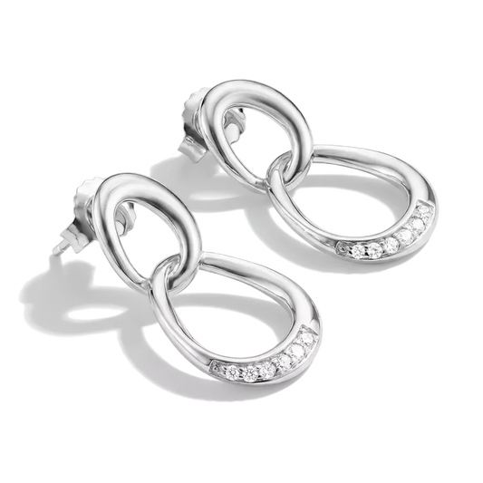 Thomas Sabo Sterling Silver Intertwined Rings Drop Earrings