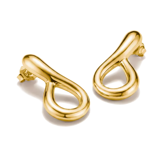 Thomas Sabo 18ct Gold on Silver Curved Shaped Drop Earrings