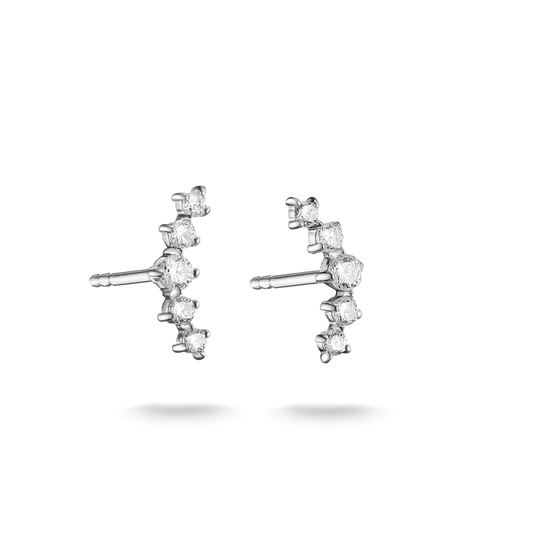 Thomas Sabo White Zirconia Climber Stud Earrings