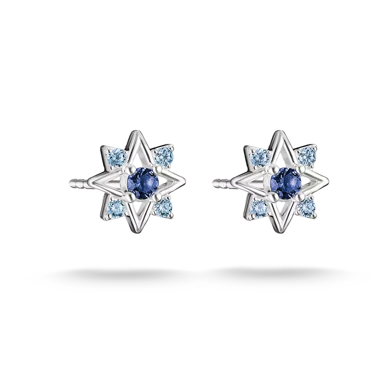 Thomas Sabo Star Stud Earrings with Blue Stones