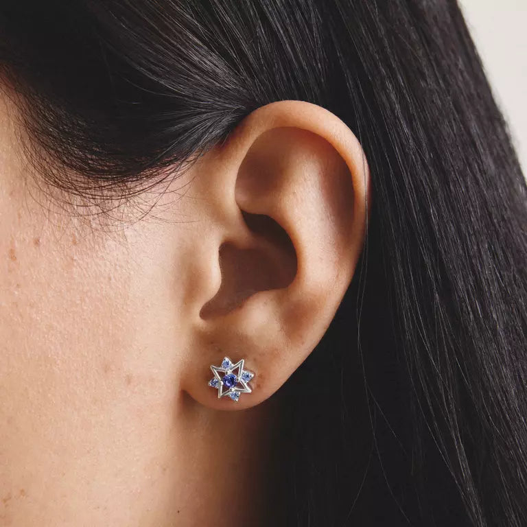 Thomas Sabo Star Stud Earrings with Blue Stones