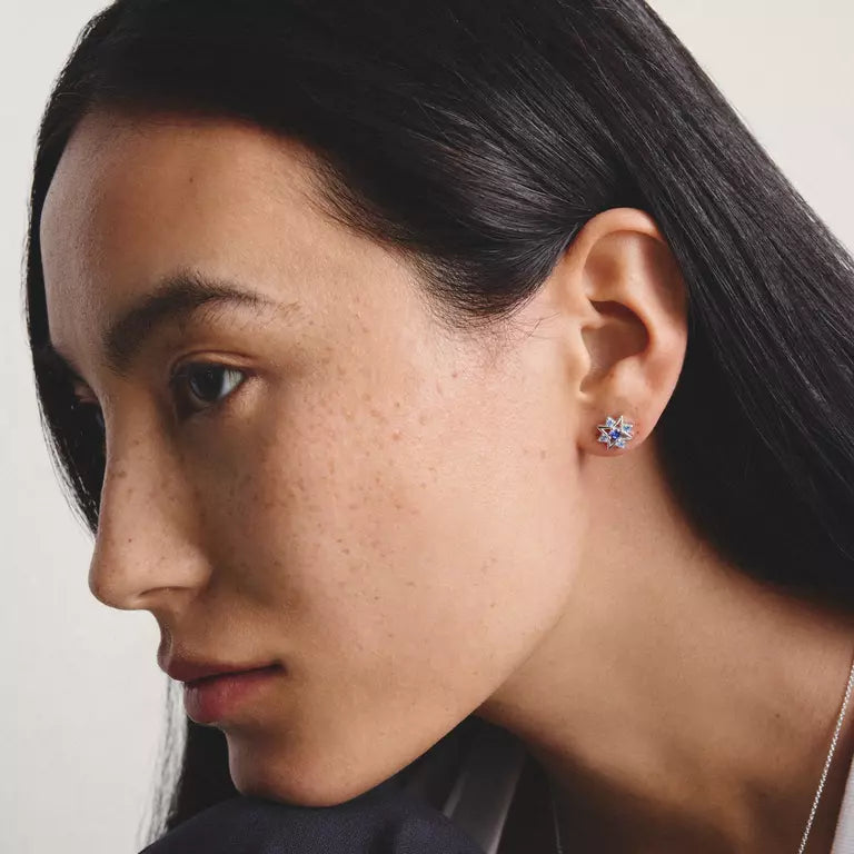 Thomas Sabo Star Stud Earrings with Blue Stones