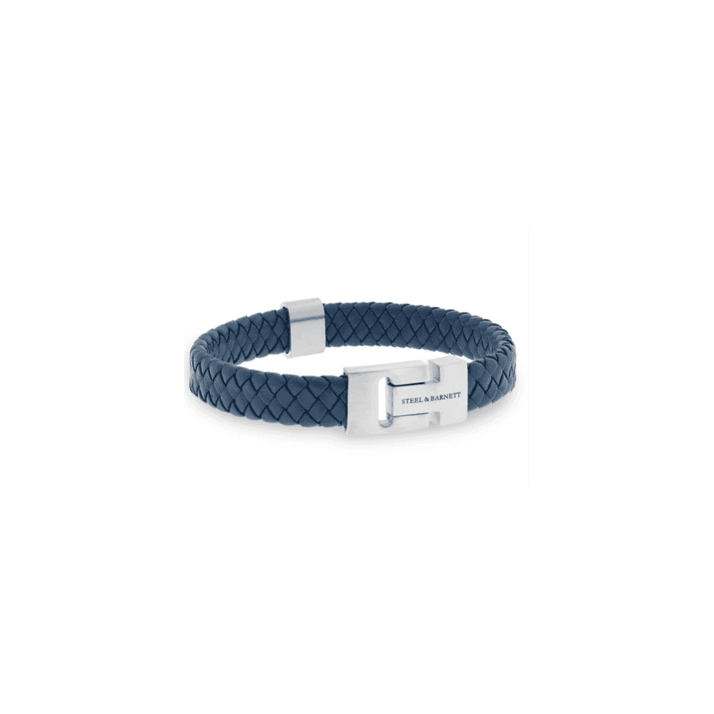 HARRISON NAVY LEATHER BRACELET