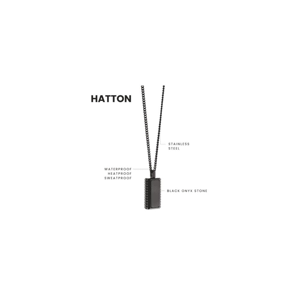 HATTON STEEL GEMSTONE NECKLACE