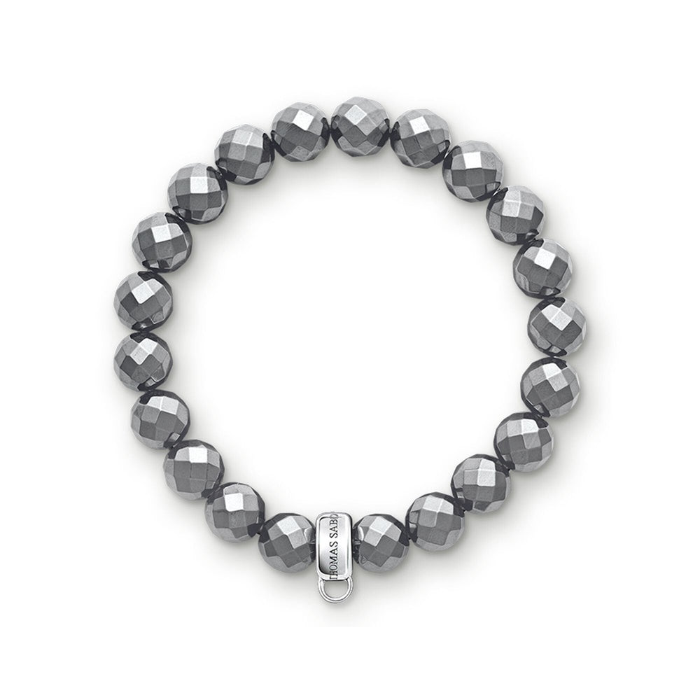 HEMTITE CHARM BRACELET WITH STERLING SILVER CARRIER