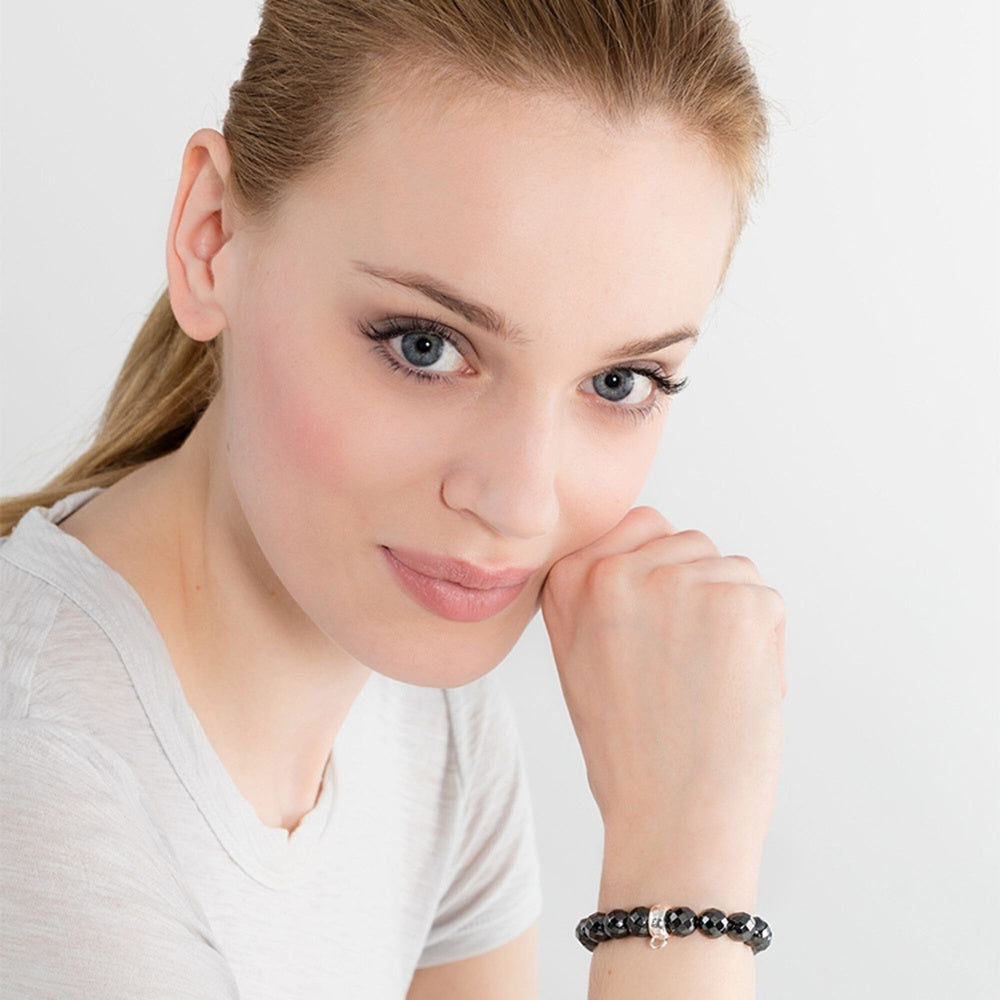 HEMTITE CHARM BRACELET WITH STERLING SILVER CARRIER