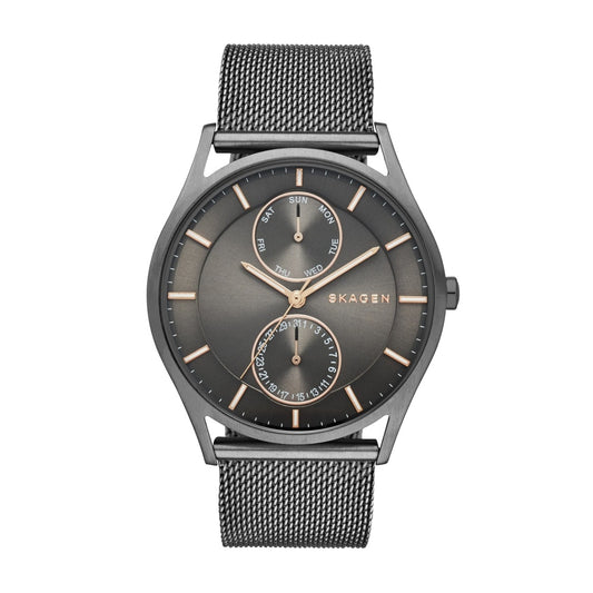 HOLST GRAY SLEEK STAINLESS STEEL MESH BRACELET MULTI-FUNCTION WATCH