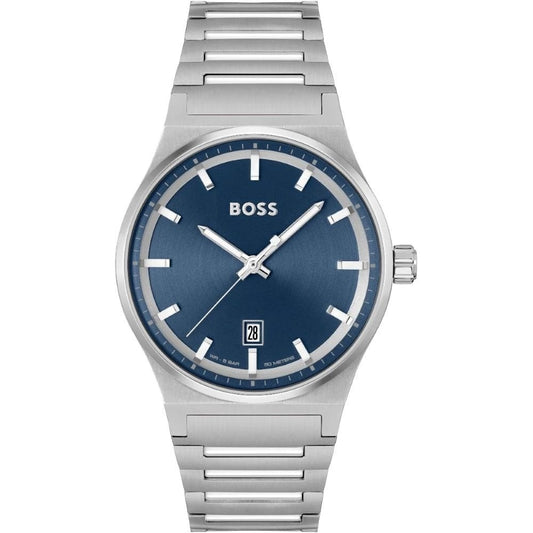 HUGO BOSS CANDOR STEEL CASE BRACELET NAVY BLUE DIAL GENTS WATCH