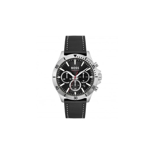 HUGO BOSS Gents Troper Black Leather Strap Watch