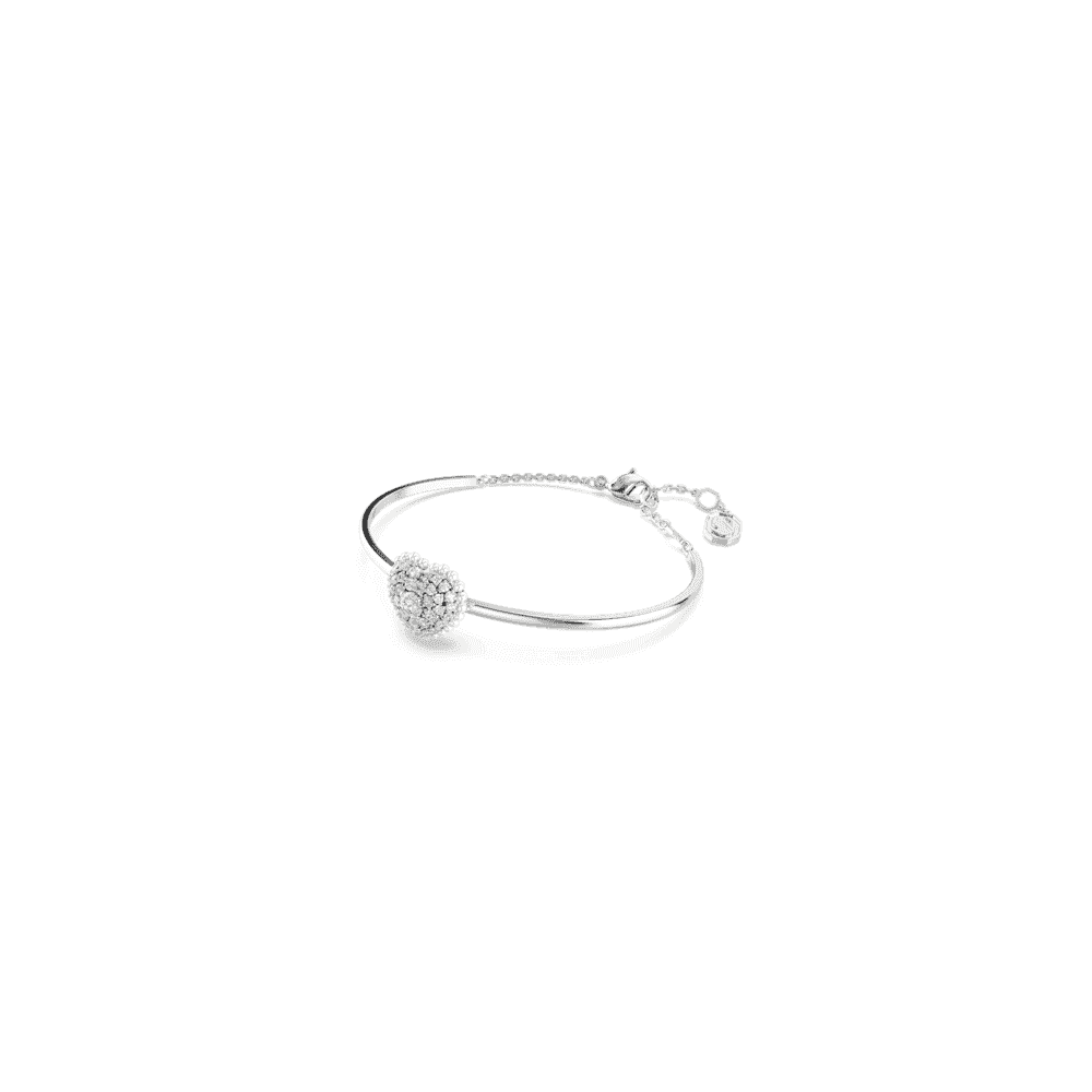 HYPERBOLA DAZZLING RHODIUM FINISHED HEART BANGLE