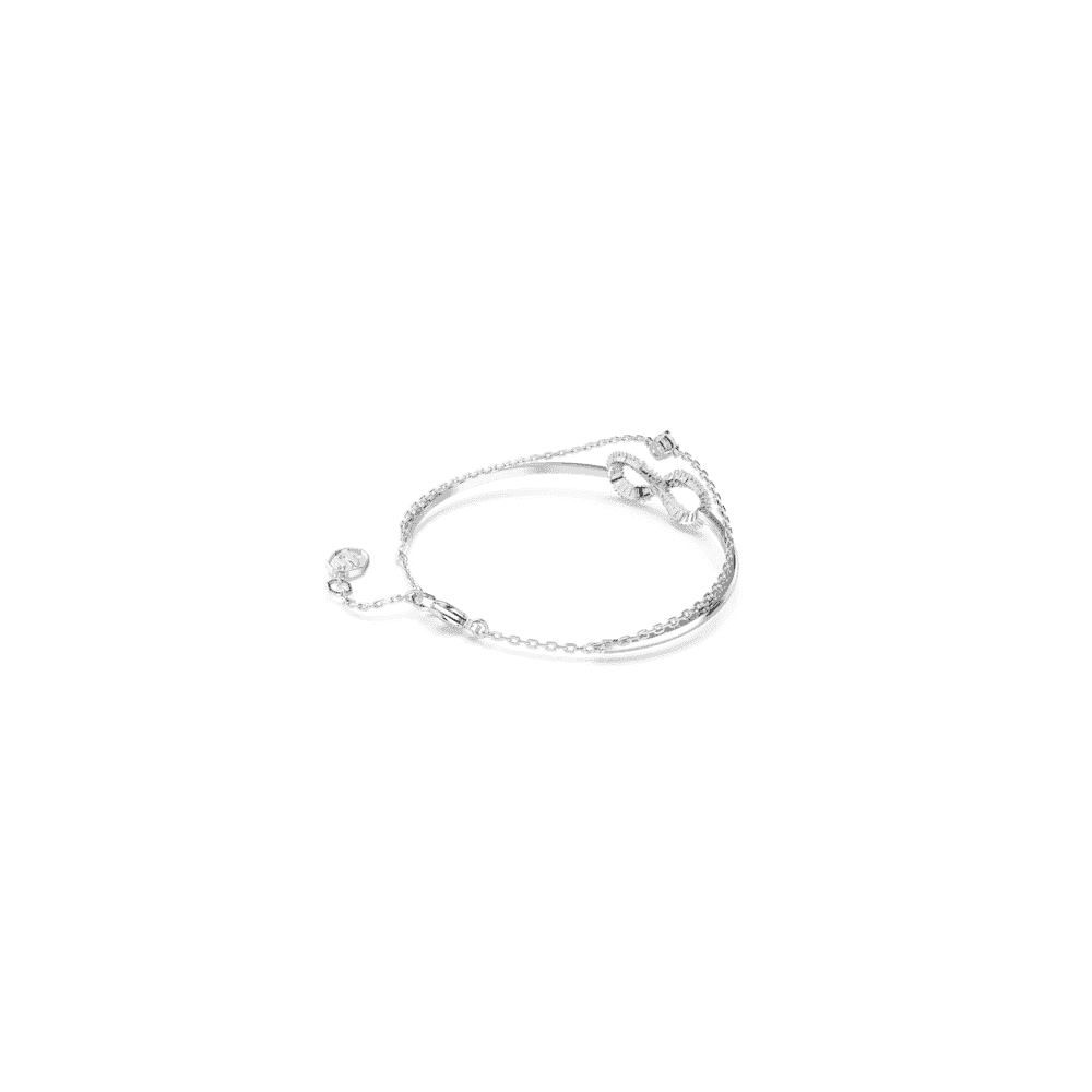 HYPERBOLA RHODIUM FINISHED INFINITY LAYERED BANGLE
