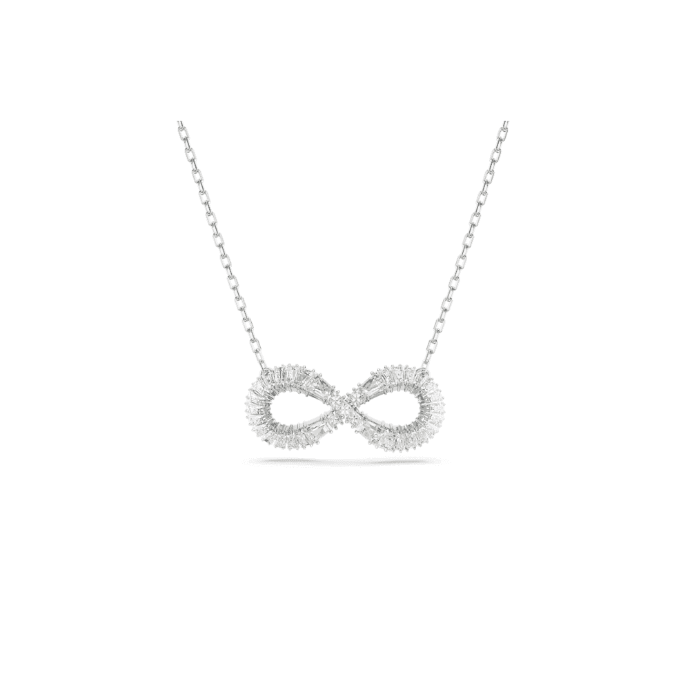 HYPERBOLA RHODIUM FINISHED INFINITY NECKLACE