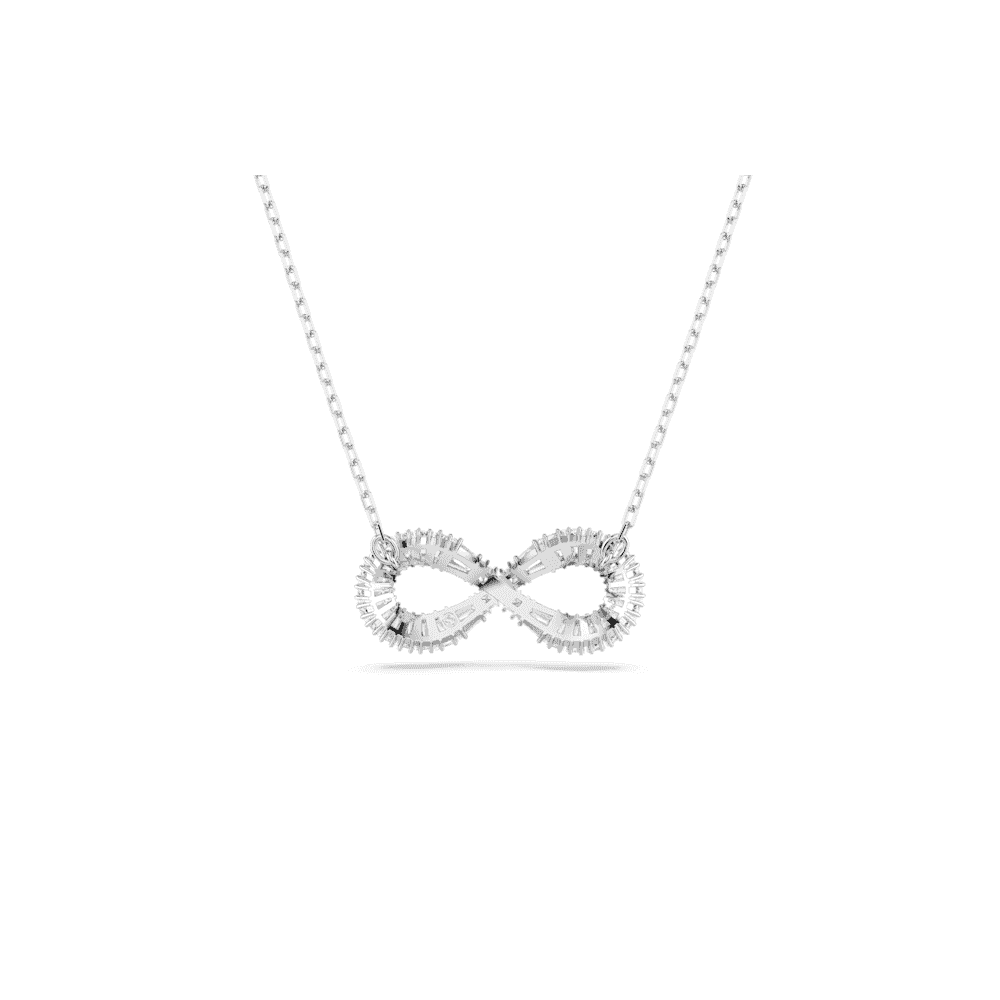 HYPERBOLA RHODIUM FINISHED INFINITY NECKLACE