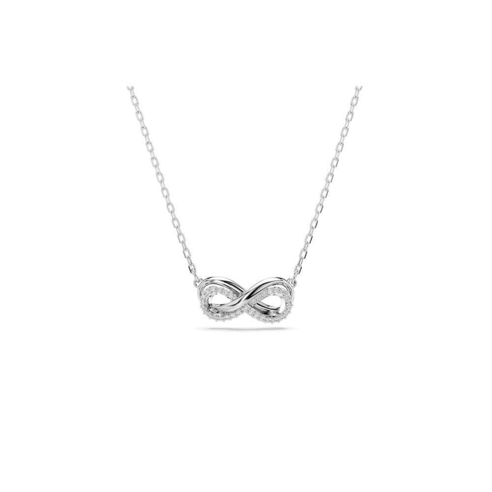 HYPERBOLA RHODIUM FINISHED INFINITY NECKLACE