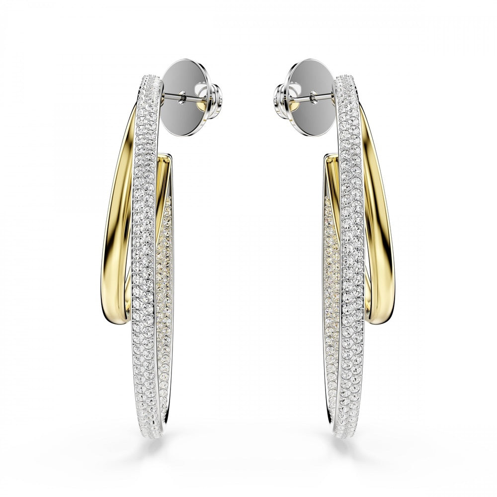 HYPERBOLA TWO TONED HOOP EARRINGS
