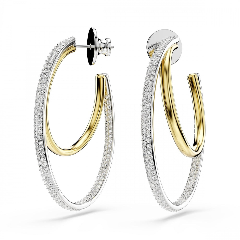 HYPERBOLA TWO TONED HOOP EARRINGS