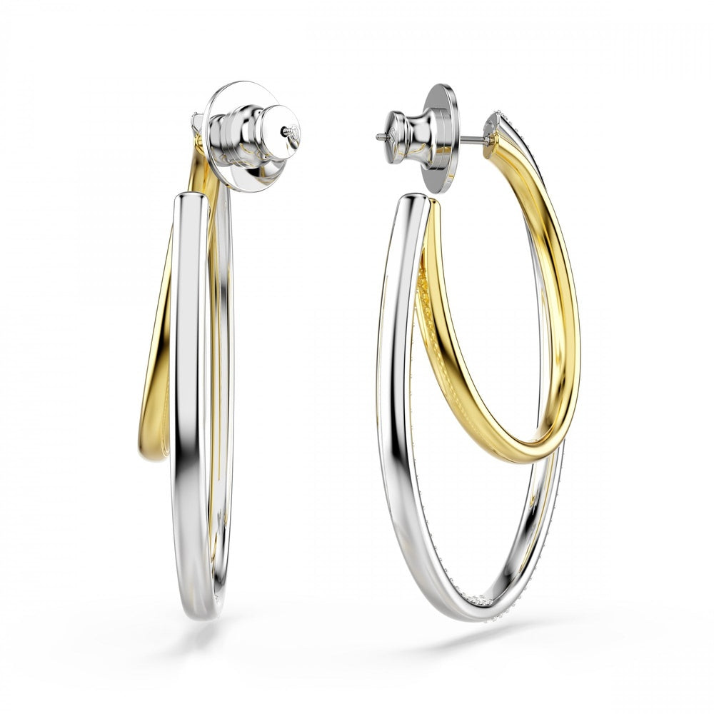HYPERBOLA TWO TONED HOOP EARRINGS