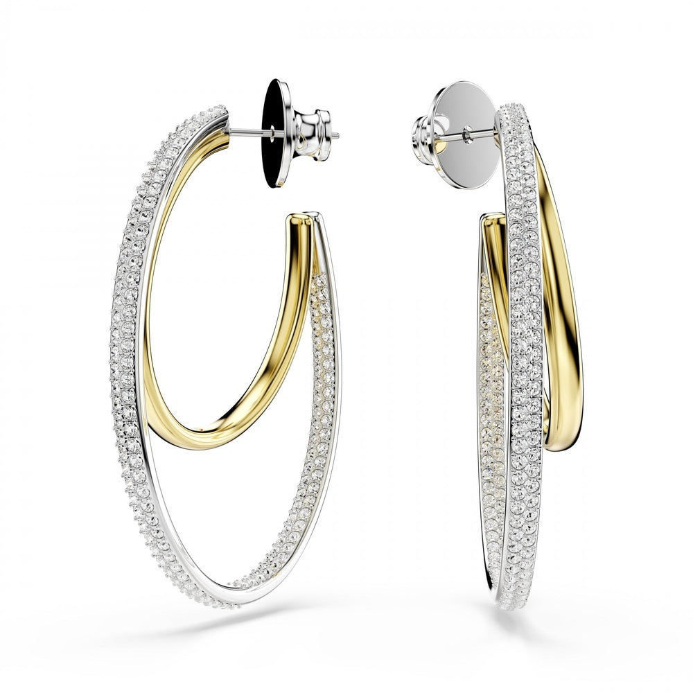 HYPERBOLA TWO TONED HOOP EARRINGS