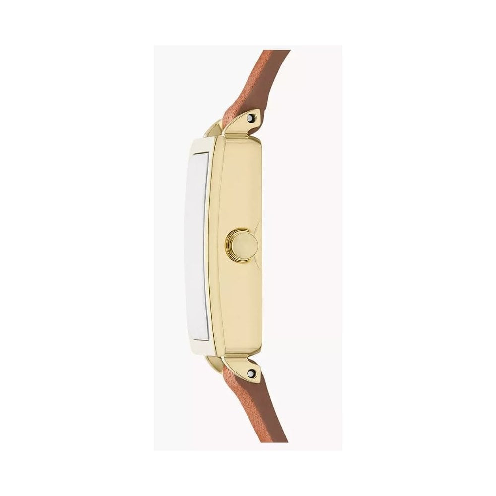 Hagen Micro, Two-Hand, Ladies Brown Leather Watch
