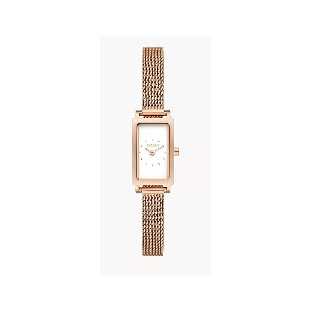 Hagen Micro Two-Hand, Ladies Mesh Rosegold Stainless Steel Watch