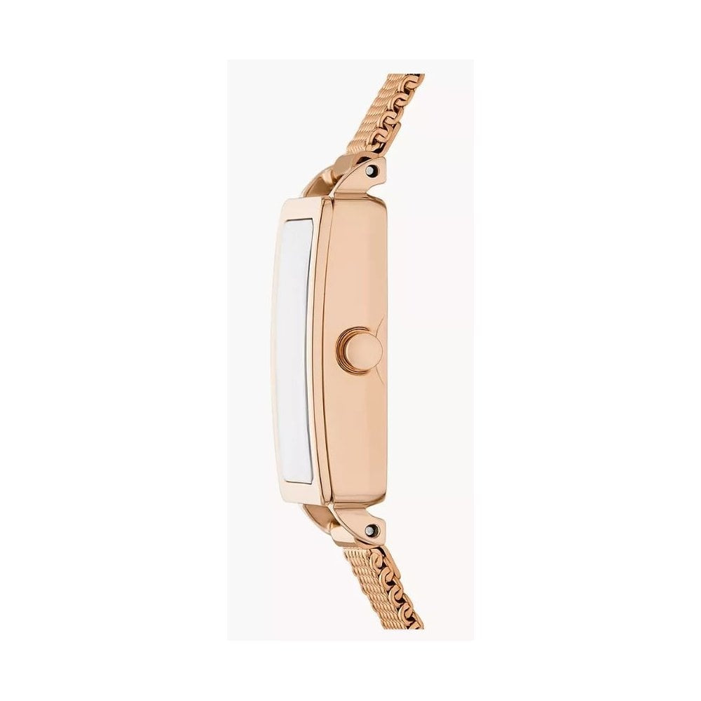 Hagen Micro Two-Hand, Ladies Mesh Rosegold Stainless Steel Watch