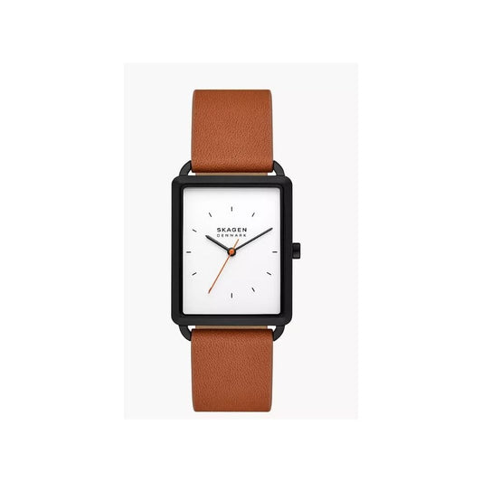 Hagen, Three-Hand Brown Leather Gents Watch