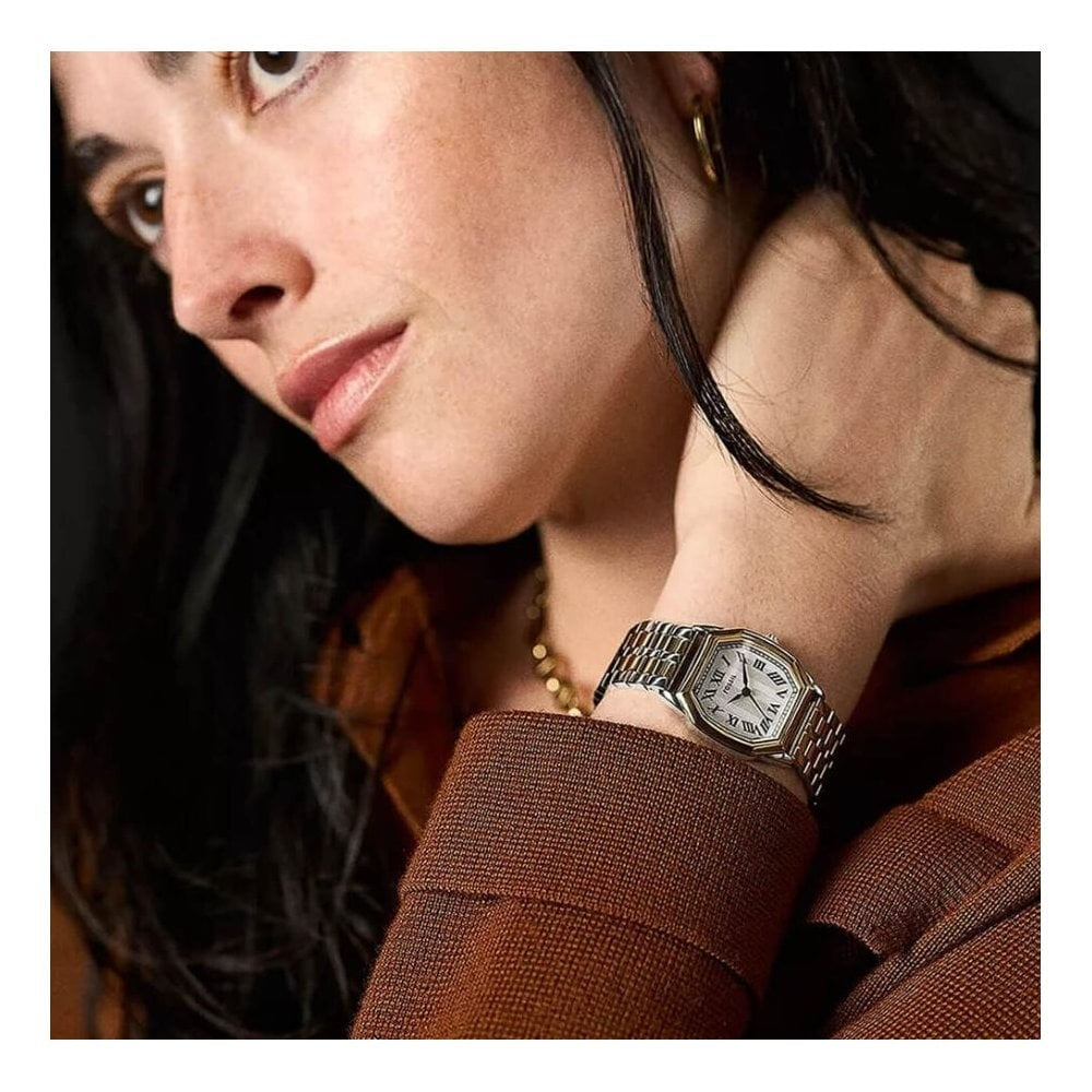 Harlow, Cream Dial Ladies Two-Toned Stainless Steel Watch