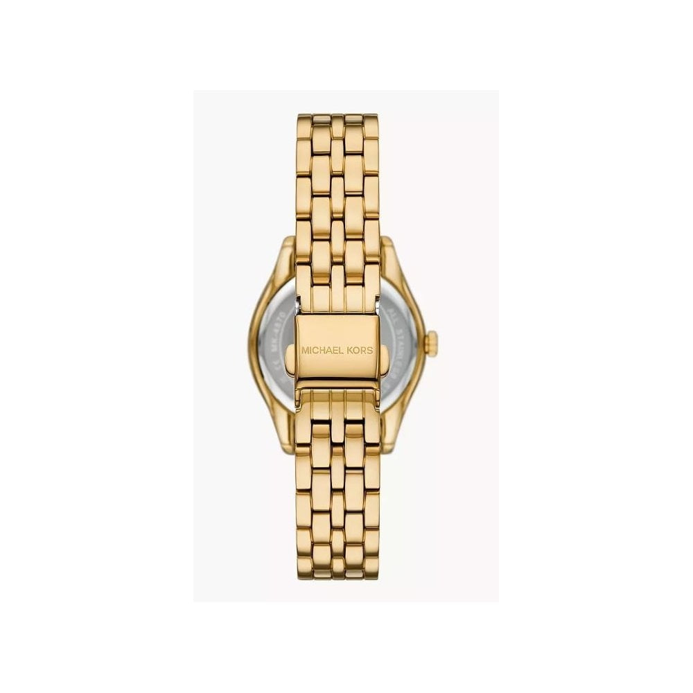 Harlowe, Three-Hand, Green Dial, Ladies Gold-Tone Stainless Steel Watch