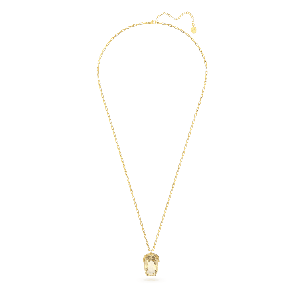 Harmonia pendant Oversized crystal, Gold tone, Gold-tone plated