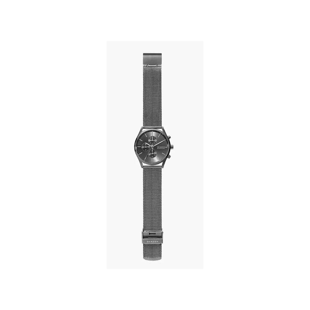 Holst Chronograph Charcoal Gents Stainless Steel Mesh Watch