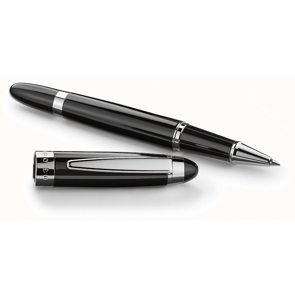Hugo Boss Drifter Black Leather Watch and Pen Set