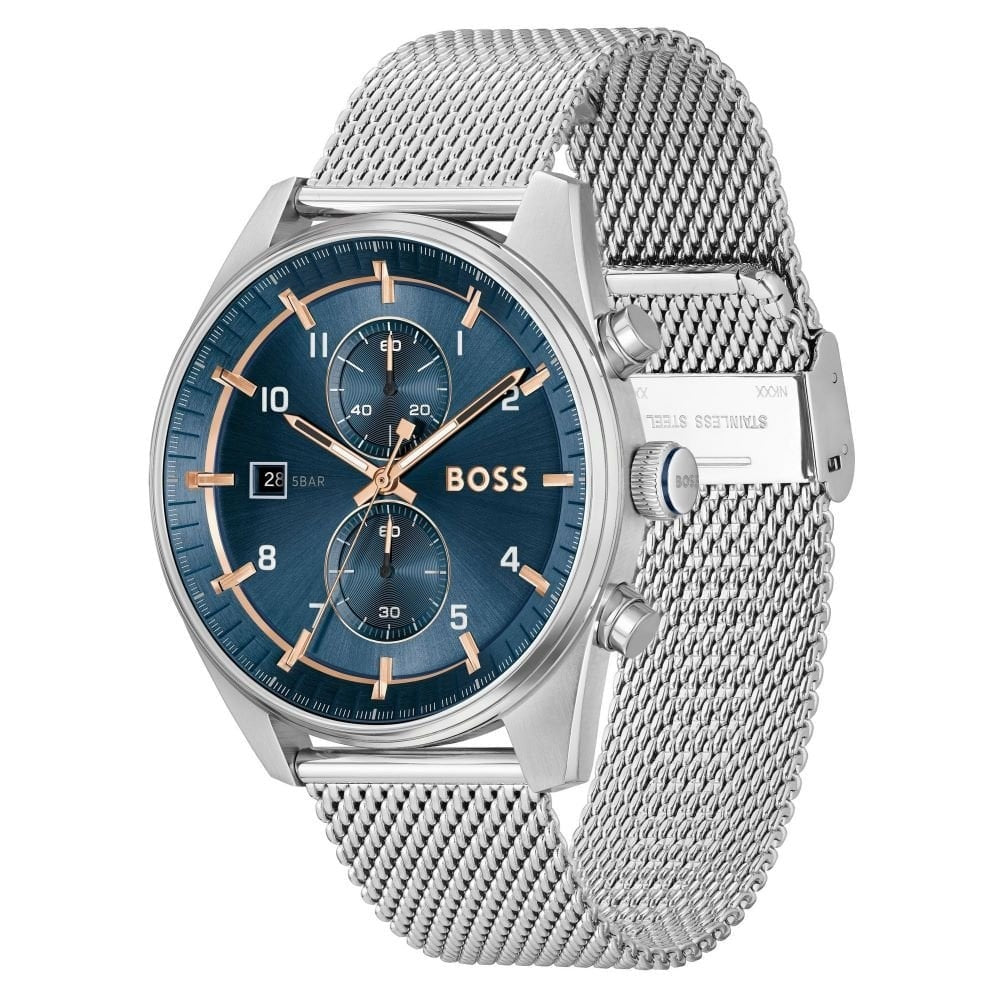 Hugo Boss Mens Sky Traveller Mesh Bracelet Watch