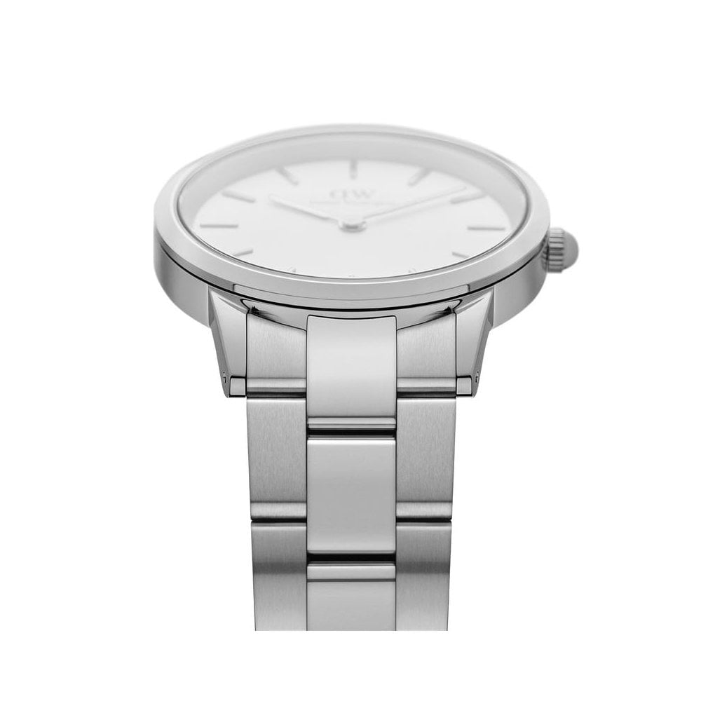 ICONIC LINK STAINLESS STEEL LINK BRACELET WATCH WITH WHITE DIAL