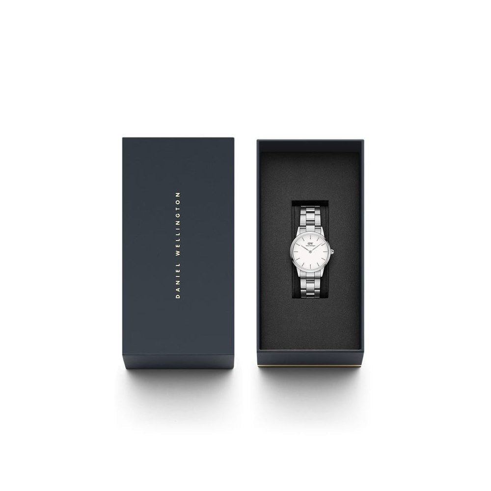 ICONIC LINK STAINLESS STEEL LINK BRACELET WATCH WITH WHITE DIAL
