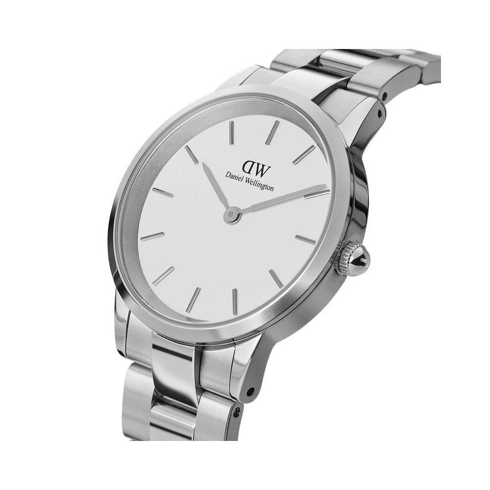 ICONIC LINK STAINLESS STEEL LINK BRACELET WATCH WITH WHITE DIAL
