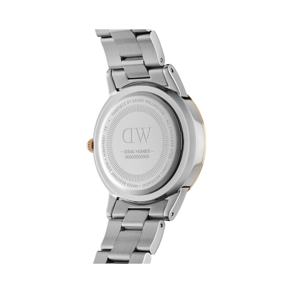 ICONIC LUMINE 2 TONE ROSE GOLD & STAINLESS STEEL BRACELET WATCH WITH ZIRCONIA ON DIAL