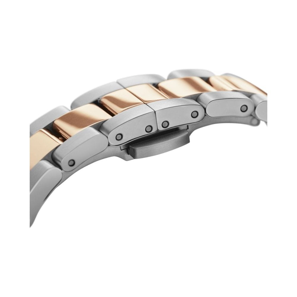 ICONIC LUMINE 2 TONE ROSE GOLD & STAINLESS STEEL BRACELET WATCH WITH ZIRCONIA ON DIAL
