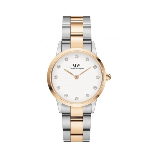 ICONIC LUMINE ROSE GOLD & STAINLESS STEEL BRACELET WATCH WITH ZIRCONIA ON DIAL