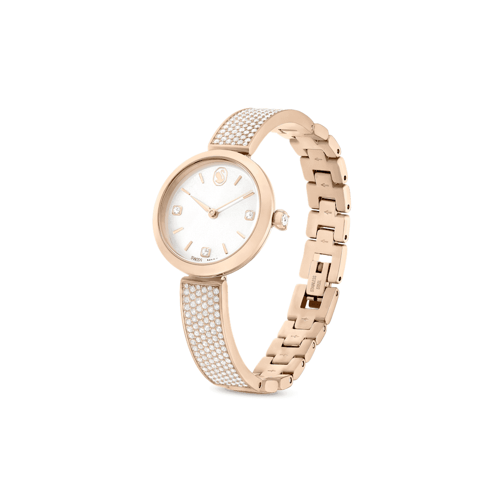 ILLUMINA GOLD TONE CRYSTAL BRACELET WATCH 