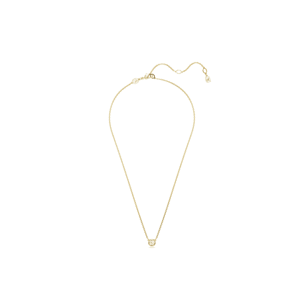 IMBER GOLD SIMPLE RUBOVER ROUND CRYSTAL PENDANT