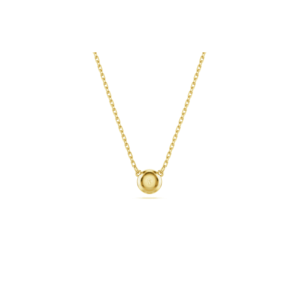 IMBER GOLD SIMPLE RUBOVER ROUND CRYSTAL PENDANT