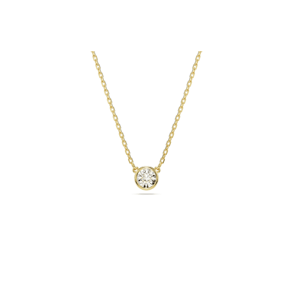 IMBER GOLD SIMPLE RUBOVER ROUND CRYSTAL PENDANT