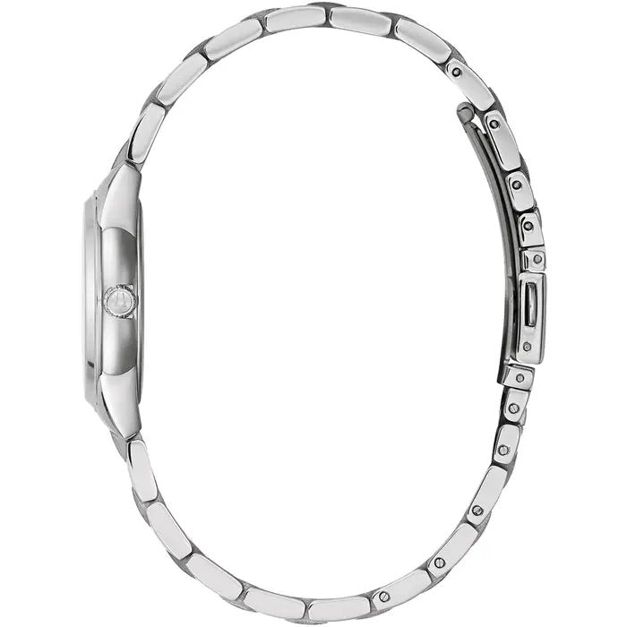 Bulova Sutton Classic White Dial Ladies Stainless Steel Watch