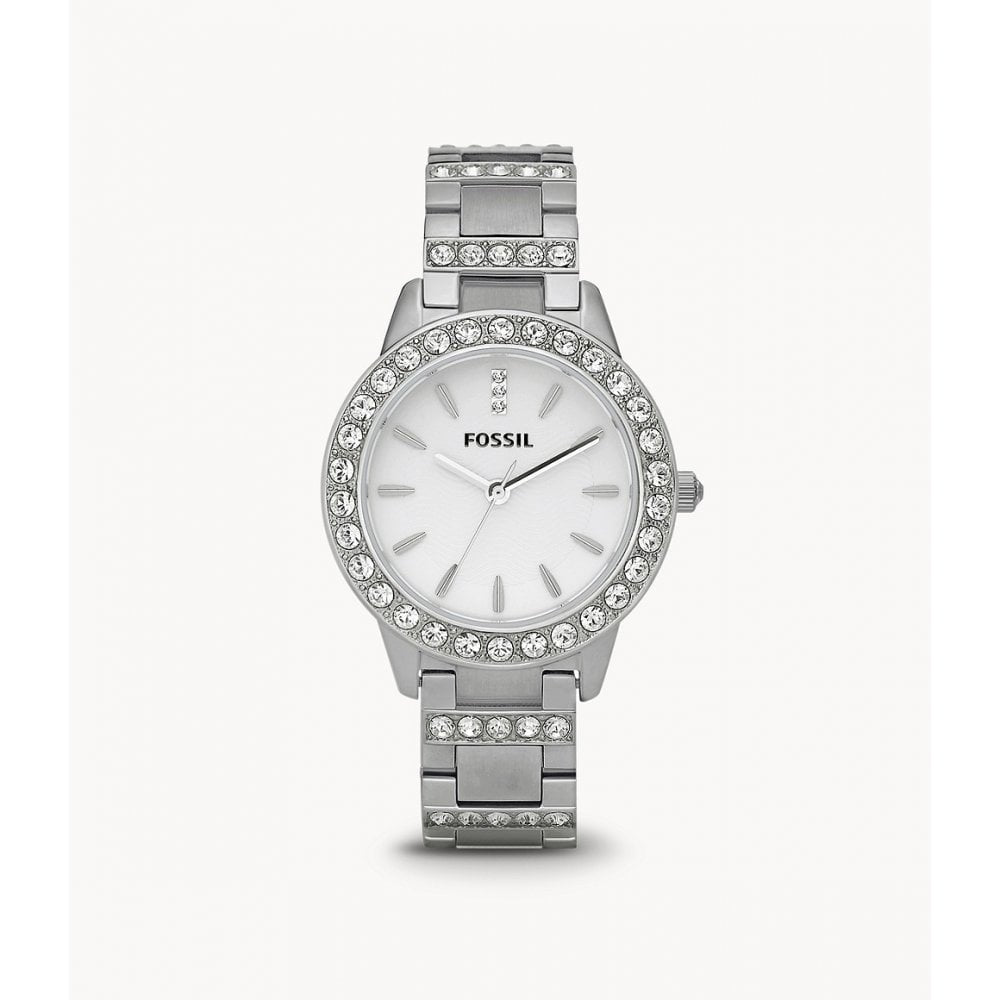 JESSE LADIES STAINLESS STEEL BRACELET WATCH WITH ZIRCONIA EMBELLISHMENT