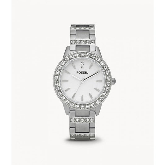 JESSE LADIES STAINLESS STEEL BRACELET WATCH WITH ZIRCONIA EMBELLISHMENT